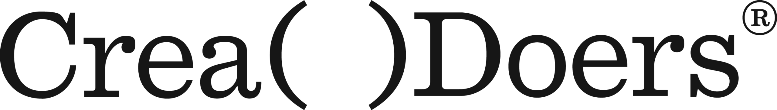 Logotipo de CreaDoers en color negro