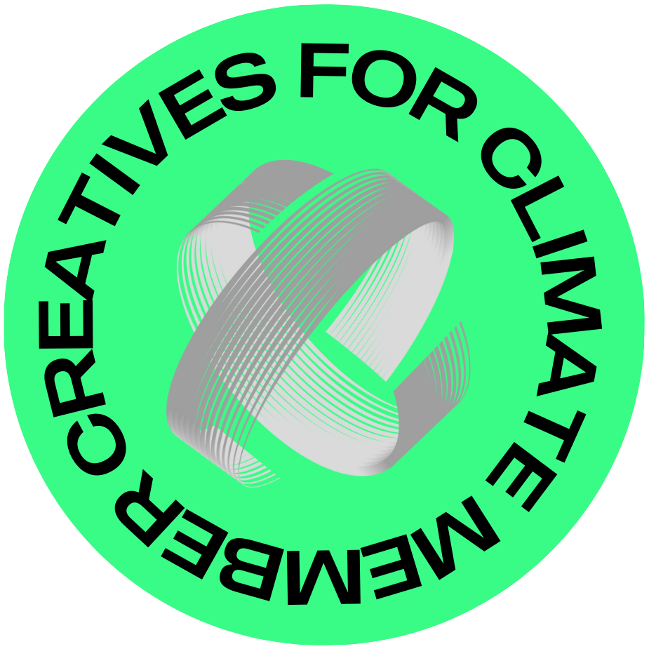 Insignia de "Creatives for Climate" de CreaDoers